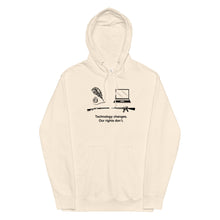 Load image into Gallery viewer, Technology Changes, Our Rights Don&#39;t Midweight Hoodie
