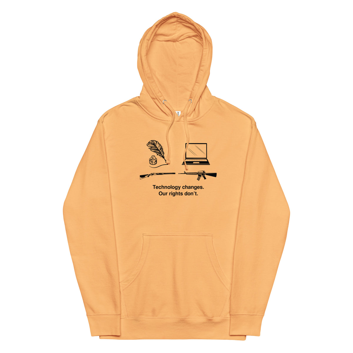 Technology Changes, Our Rights Don't Midweight Hoodie
