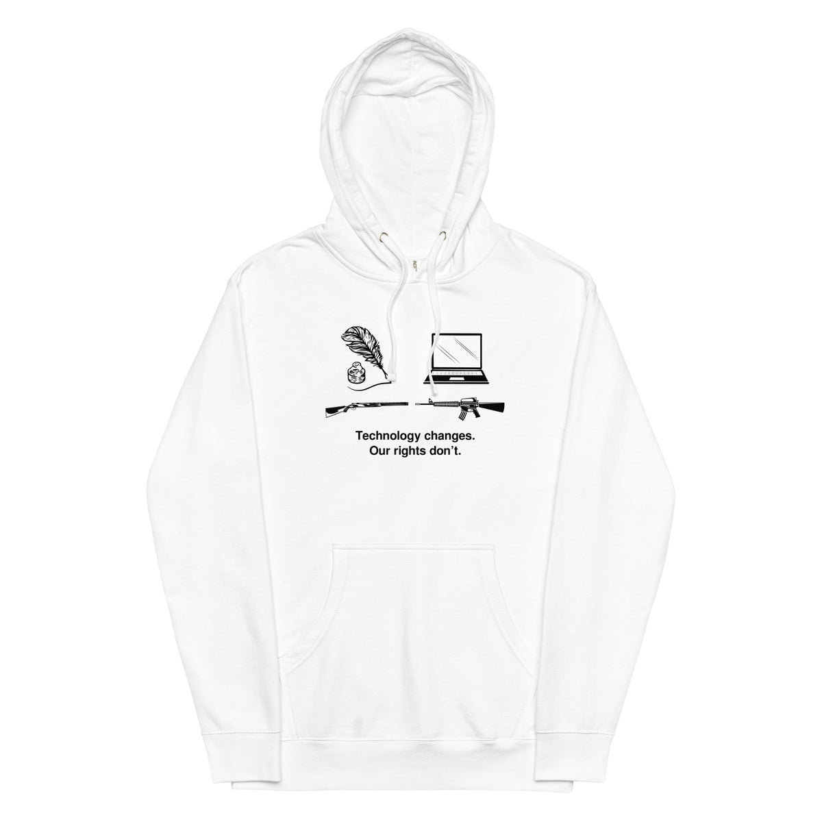 Technology Changes, Our Rights Don't Midweight Hoodie