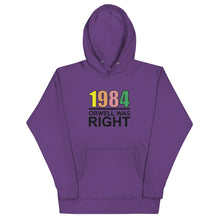 Load image into Gallery viewer, Orwell Was Right 80s Retro Hoodie
