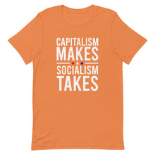Load image into Gallery viewer, Capitalism Makes, Socialism Takes Tee
