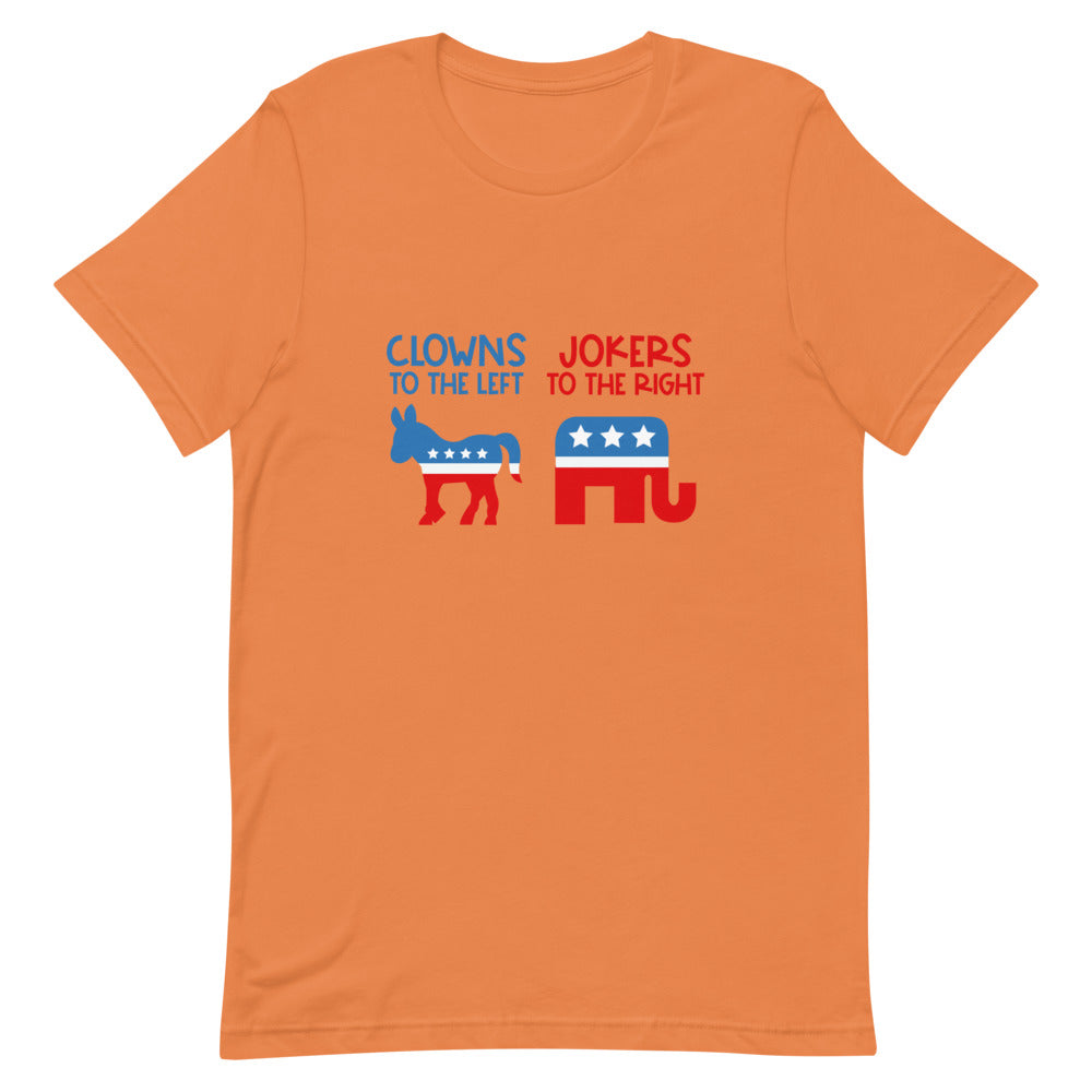Clowns To The Left, Jokers To The Right Tee