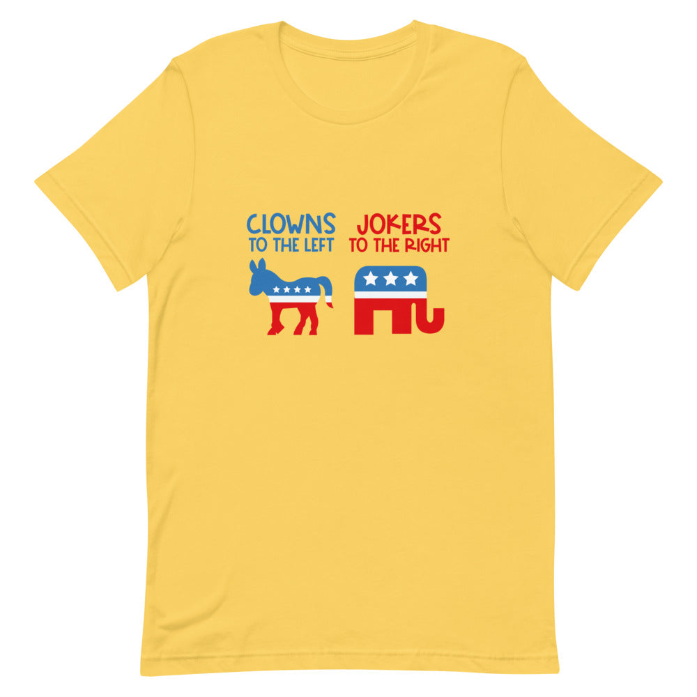 Clowns To The Left, Jokers To The Right Tee