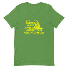 Load image into Gallery viewer, My Rights Don&#39;t End Where Your Feelings Begin Tee
