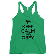 Load image into Gallery viewer, Keep Calm &amp; Obey Women&#39;s Racerback Tank Top
