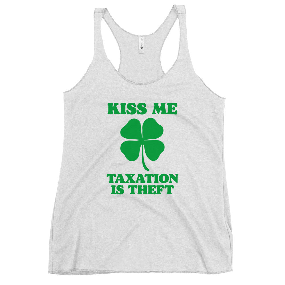 Kiss Me Taxation Is Theft Women's Racerback Tank Top