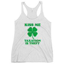 Load image into Gallery viewer, Kiss Me Taxation Is Theft Women&#39;s Racerback Tank Top
