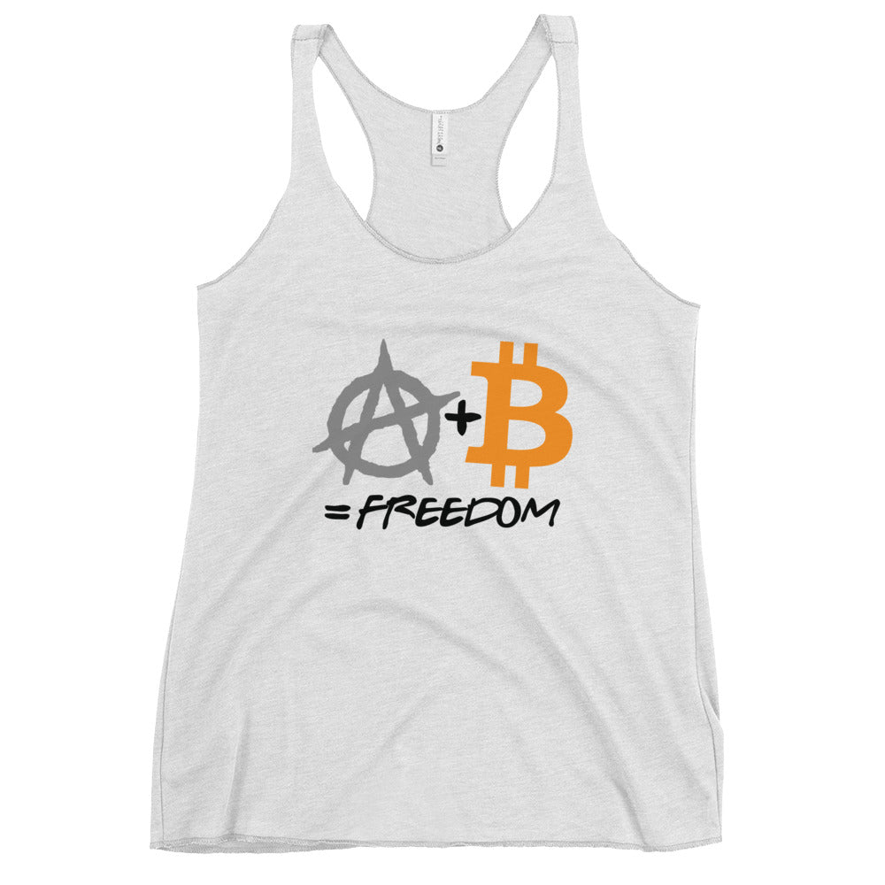 A + B = Freedom Women's Racerback Tank Top