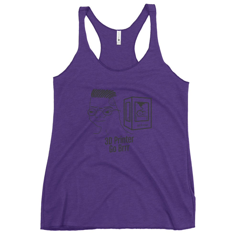 3D Printer Go Brrr Women's Racerback Tank Top