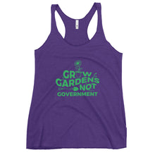 Load image into Gallery viewer, Grow Gardens Not Government  Women&#39;s Racerback Tank Top
