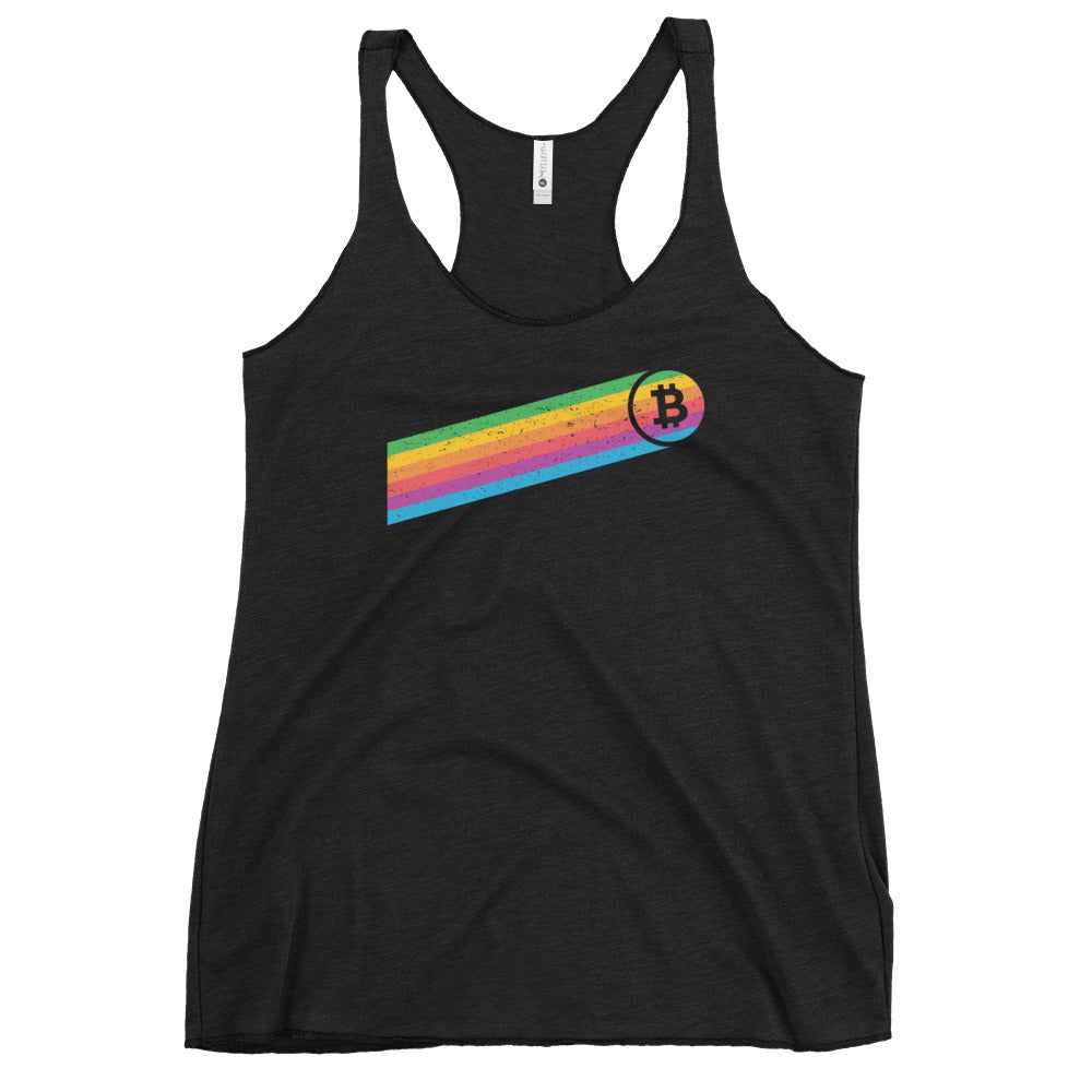 Bitcoin Rainbow Women's Racerback Tank Top