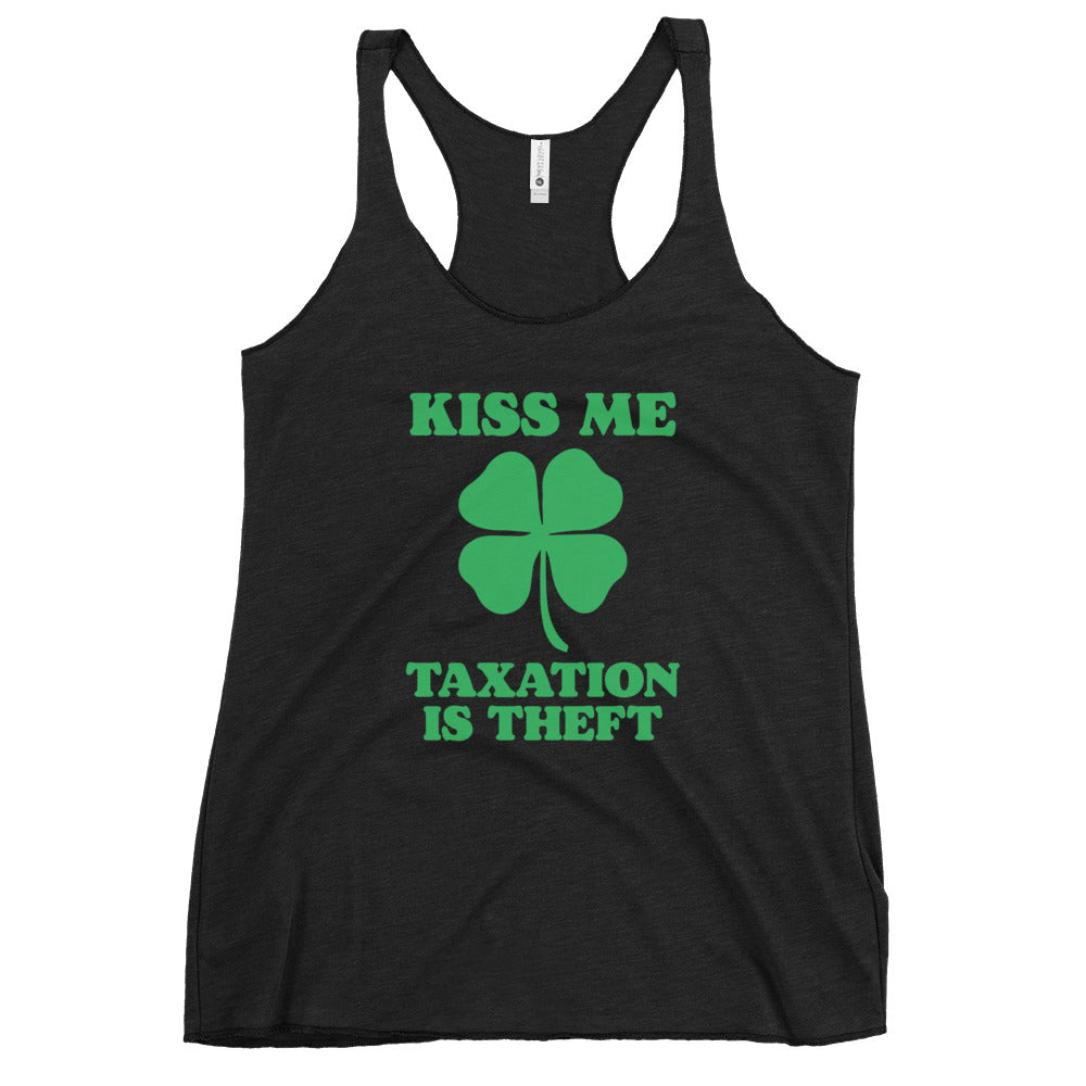 Kiss Me Taxation Is Theft Women's Racerback Tank Top