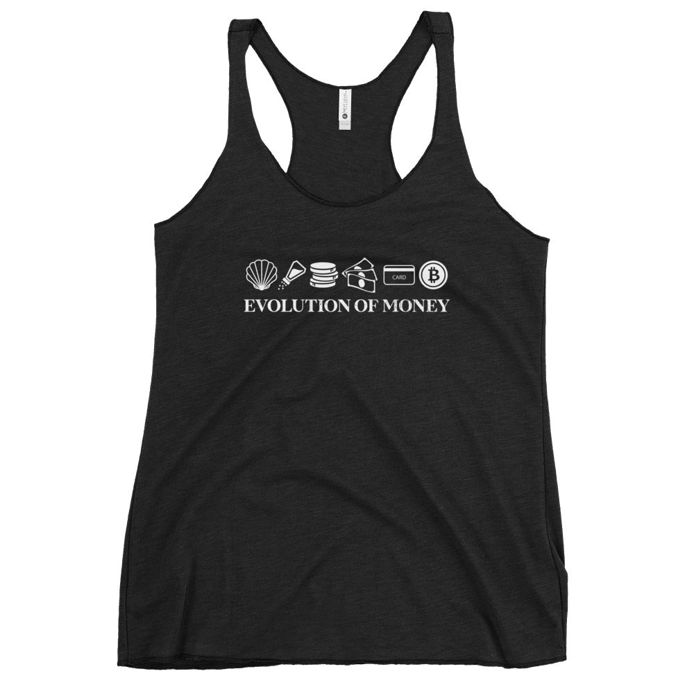 Evolution of Money Women's Racerback Tank Top