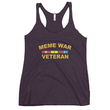 Load image into Gallery viewer, Meme War Veteran Women&#39;s Racerback Tank Top

