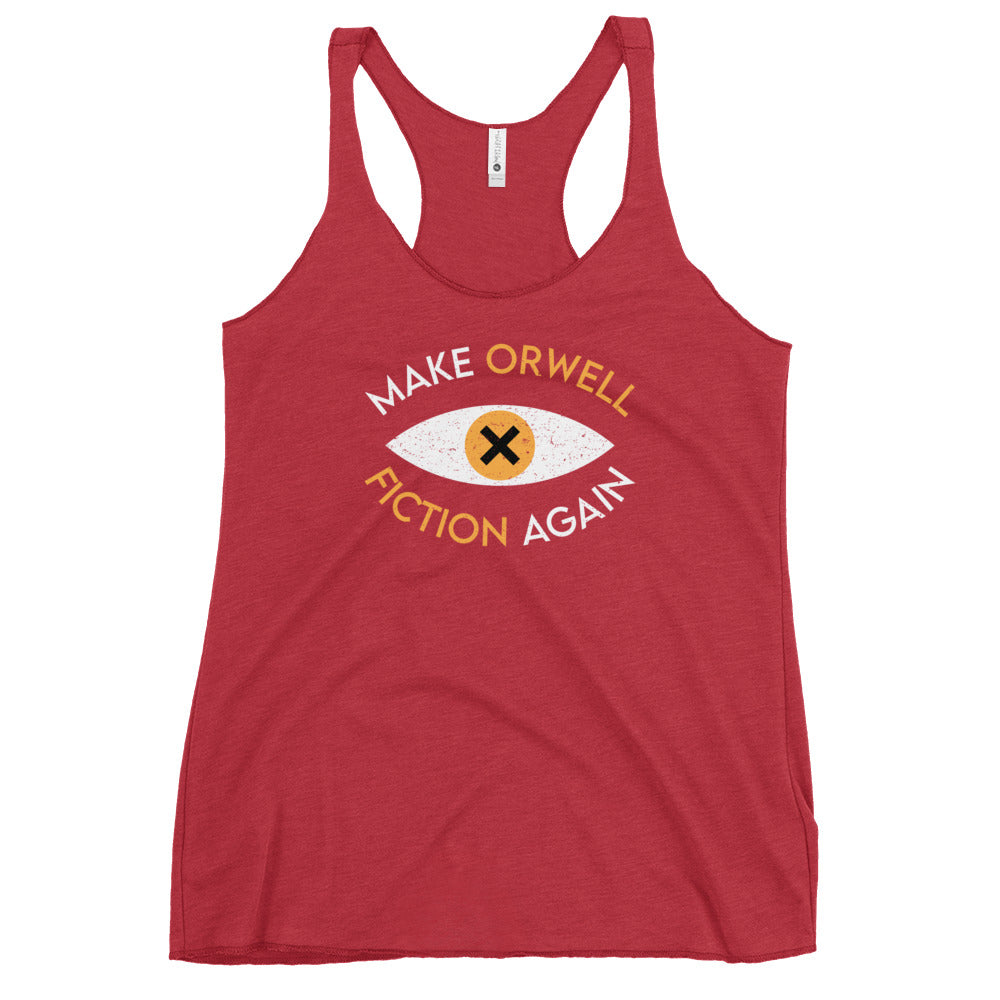 Make Orwell Fiction Again Women's Racerback Tank