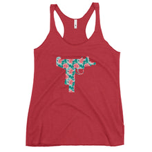 Load image into Gallery viewer, Floral Uzi Women&#39;s Racerback Tank Top
