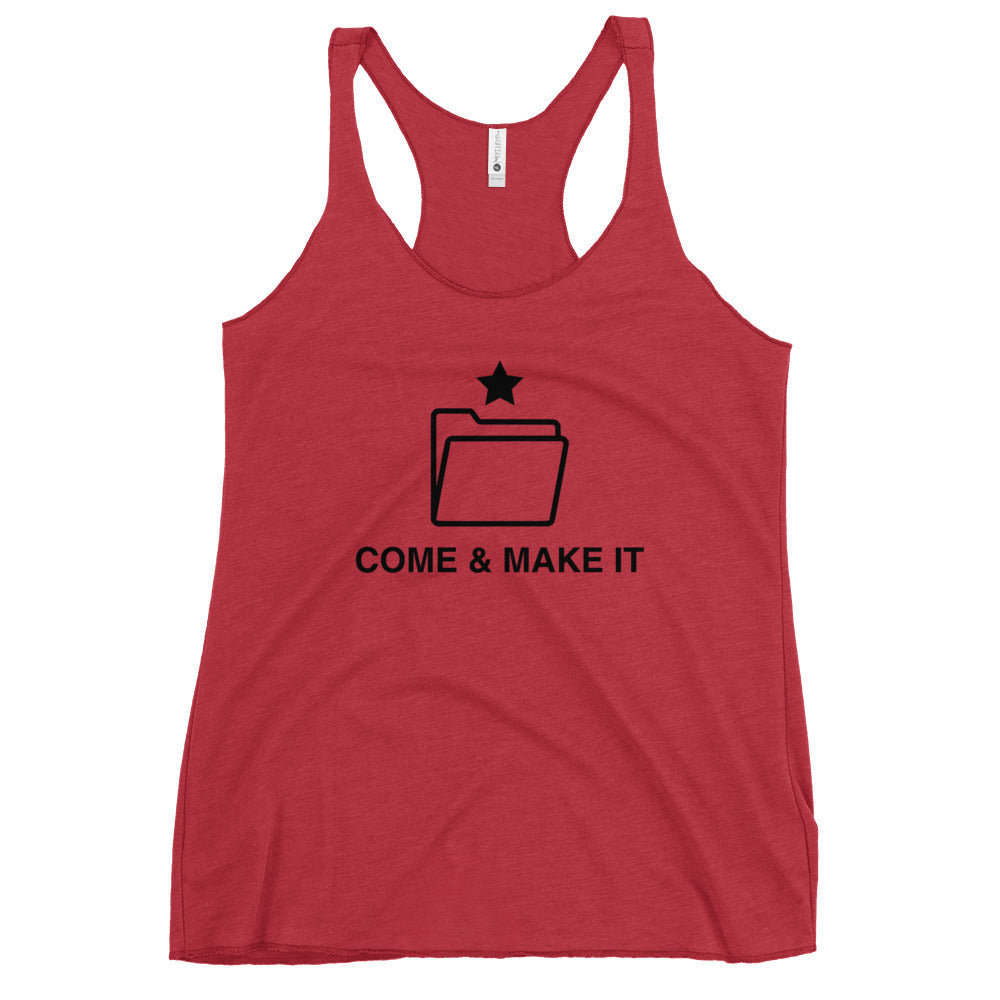 Come & Make It Women's Racerback Tank Top