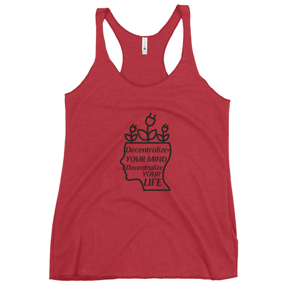 Decentralize Your Mind Women's Racerback Tank Top