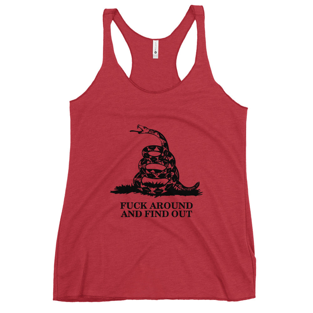 Fuck Around & Find Out Women's Racerback Tank Top