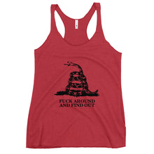 Load image into Gallery viewer, Fuck Around &amp; Find Out Women&#39;s Racerback Tank Top
