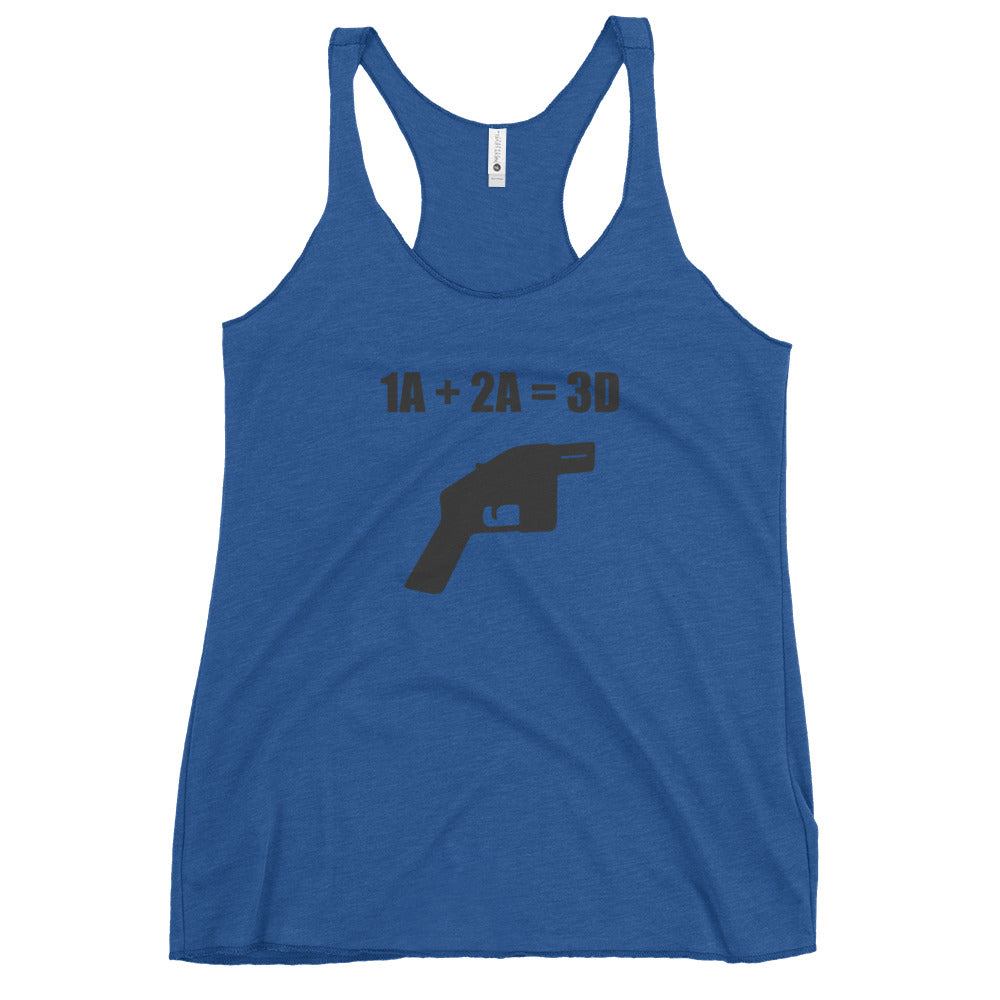 1A+2A=3D Women's Racerback Tank Top