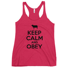 Load image into Gallery viewer, Keep Calm &amp; Obey Women&#39;s Racerback Tank Top
