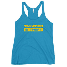 Load image into Gallery viewer, Taxation Is Theft Women&#39;s Racerback Tank Top
